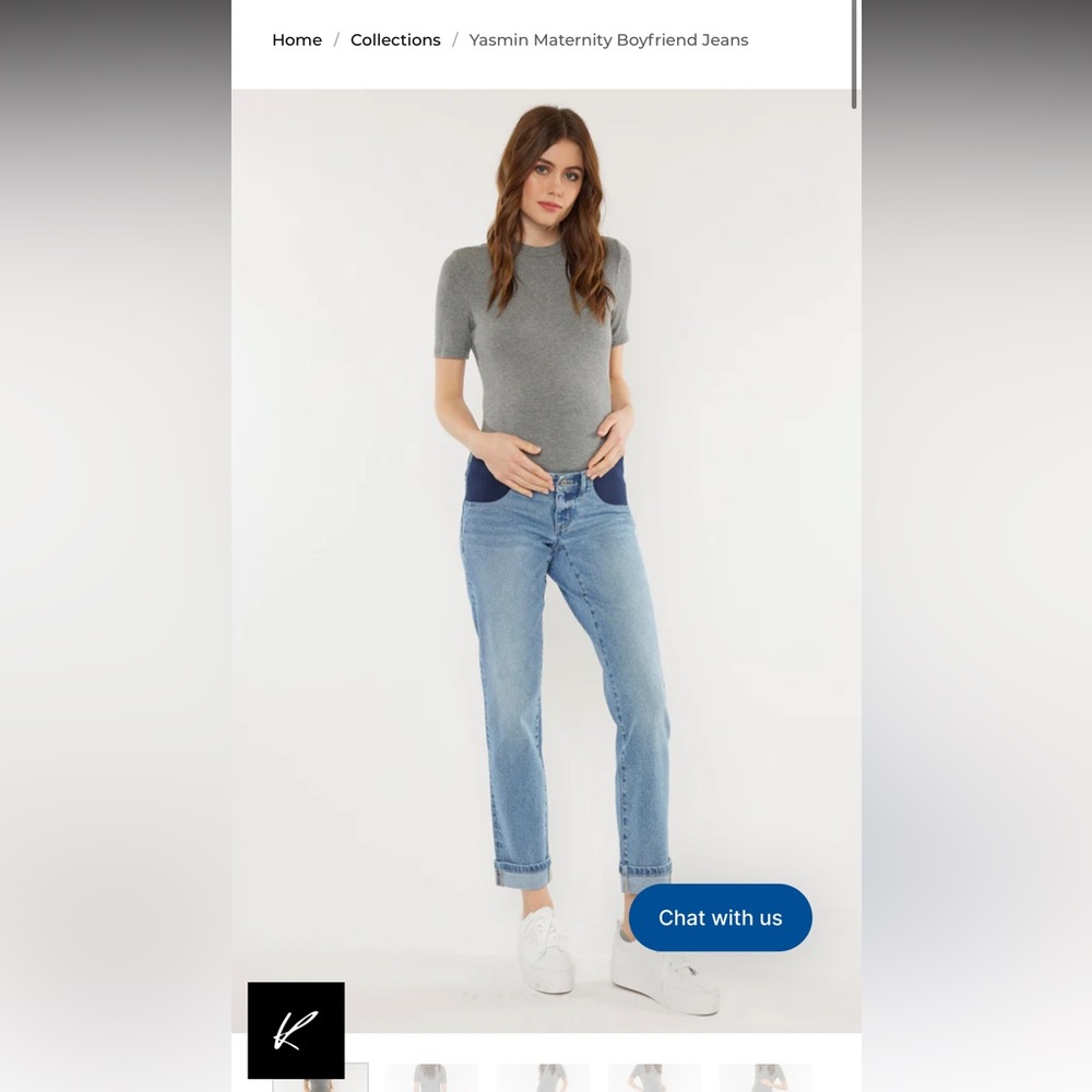 KanCan boyfriend maternity jeans